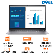  Laptop Dell Vostro 5630 - Gray - 16 FHD+ UMA; I5-1335U; 16GB 4800 DDR5 Onbo; 512GB SSD (V5630-I5U165W11GRU), Ảnh. 5 