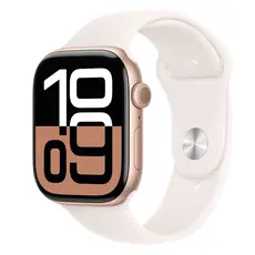 Apple Watch S10 - Vỏ Nhôm | Dây Sport Band, Chọn kích cỡ màn: 42mm, Chọn kết nối: Bản GPS, Màu: Vỏ Nhôm Vàng Hồng, Kích thước dây: Size S/M (130-180mm)