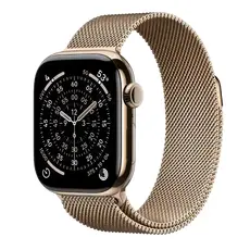 Apple Watch S11 (Titan Milan) | New Seal, Chọn phiên bản: Bản Quốc Tế, Chọn kích cỡ màn: 42mm, Màu: Vỏ Titan Vàng, Dây đồng hồ: Dây Milan (Vàng), Kích thước dây: Size S/M (130-180mm)