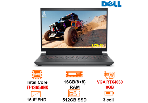  Laptop Dell G15 Gaming - Grey - 15.6 FHD 120Hz; I7-13650HX; 16GB(8+8);512GB SSD+ M.2 PCIe (G15-5530-I7H165W11GR4060), Ảnh. 1 