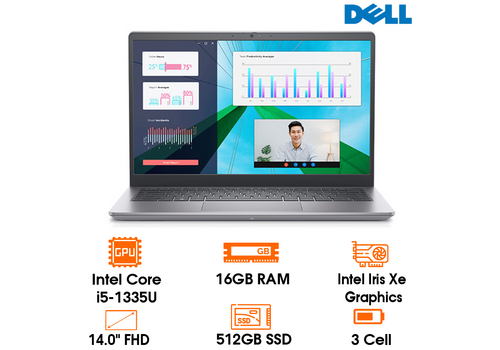  Laptop Dell Vostro 3430 - Gray- 14 FHD WVA; Intel Core I5-1335U; 16GB; 512GB SSD (V3430-71021669), Ảnh. 1 