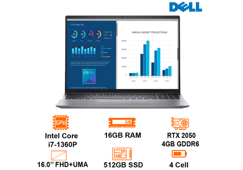  Laptop Dell Vostro 5630 - Gray - 16 FHD+ UMA; I5-1335U; 16GB 4800 DDR5 Onbo; 512GB SSD (V5630-I5U165W11GRU), Ảnh. 5 