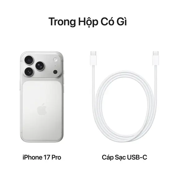 iPhone 17 Pro 1TB Bạc | Bản VN (New Seal), Chọn phiên bản: Bản VN, Chọn bộ nhớ: 1TB, Màu: Bạc, 4 image