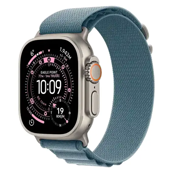 Apple Watch Ultra 3 (Alpine) 49mm Vỏ Titan Tự Nhiên - Dây Alpine (Xanh Dương) | Bản Quốc Tế (New Seal), Chọn phiên bản: Bản Quốc Tế, Màu: Vỏ Titan Tự Nhiên, Dây đồng hồ: Dây Alpine (Xanh Dương), Kích thước dây: Size M (145-190mm)