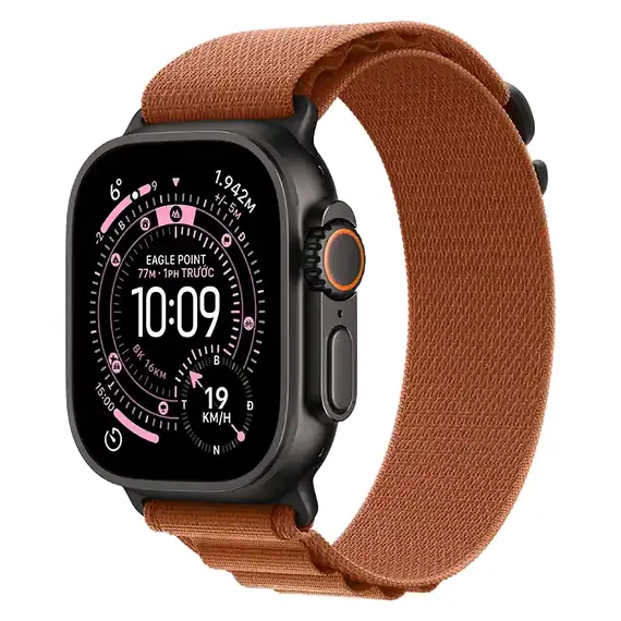 Apple Watch Ultra 3 (Alpine) 49mm Vỏ Titan Đen - Dây Alpine (Nâu) | Bản VN (New Seal), Chọn phiên bản: Bản VN, Màu: Vỏ Titan Đen, Dây đồng hồ: Dây Alpine (Nâu), Kích thước dây: Size L (165-210mm)