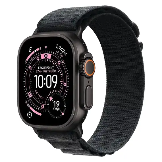 Apple Watch Ultra 3 (Alpine) 49mm Vỏ Titan Đen - Dây Alpine (Đen) | Bản VN (New Seal), Chọn phiên bản: Bản VN, Màu: Vỏ Titan Đen, Dây đồng hồ: Dây Alpine (Đen), Kích thước dây: Size L (165-210mm)
