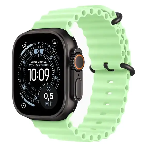 Apple Watch Ultra 3 (Ocean) 49mm Vỏ Titan Đen - Dây Ocean (Xanh Dạ Quang) | Bản Quốc Tế (New Seal), Chọn phiên bản: Bản Quốc Tế, Màu: Vỏ Titan Đen, Dây đồng hồ: Dây Ocean (Xanh Dạ Quang)