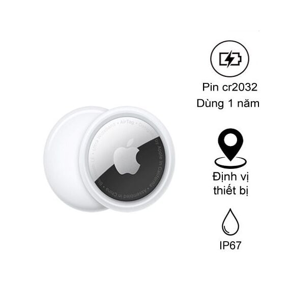 Thiết bị định vị thông minh Apple AirTag, Quy cách đóng gói: 1 Pack (1 chiếc)