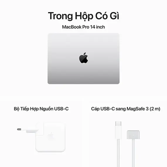 MacBook Pro (M3 2023) 14 inch 8CPU/10GPU 8GB/512GB Bạc | Đẹp 99%, Chọn CPU/GPU: 8CPU/10GPU, Chọn bộ RAM/SSD: 8GB/512GB, Màu: Bạc, Chất lượng máy: Đẹp 99%, 5 image