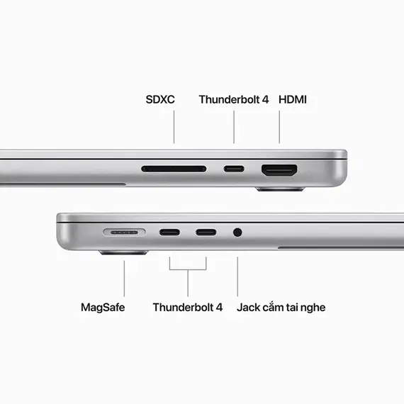 MacBook Pro (M3 2023) 14 inch 8CPU/10GPU 8GB/512GB Bạc | Đẹp 99%, Chọn CPU/GPU: 8CPU/10GPU, Chọn bộ RAM/SSD: 8GB/512GB, Màu: Bạc, Chất lượng máy: Đẹp 99%, 4 image