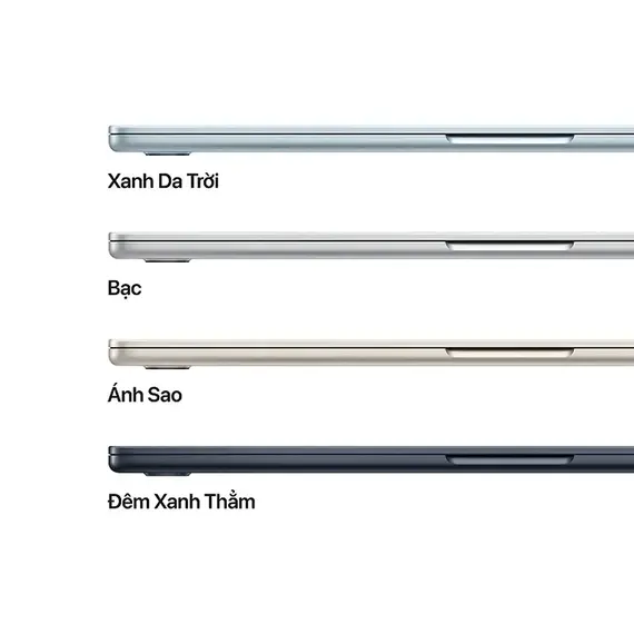 MacBook Air M5-2026 15 inch 10CPU/10GPU 24GB/1TB Đêm Xanh Thẳm (New Seal), Chọn CPU/GPU: 10CPU/10GPU, Chọn bộ RAM/SSD: 24GB/1TB, Màu: Đêm Xanh Thẳm, 5 image