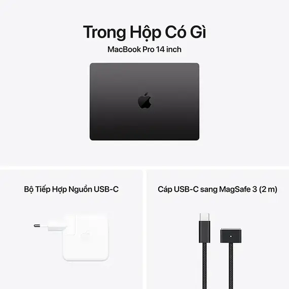 MacBook Pro (M5 Pro-2026) 14 inch 15CPU/16GPU 24GB/1TB Đen (Kính tiêu chuẩn) (New Seal), Chọn CPU/GPU: 15CPU/16GPU, Chọn bộ RAM/SSD: 24GB/1TB, Màu: Đen, Chọn kính màn hình: Kính tiêu chuẩn, 4 image