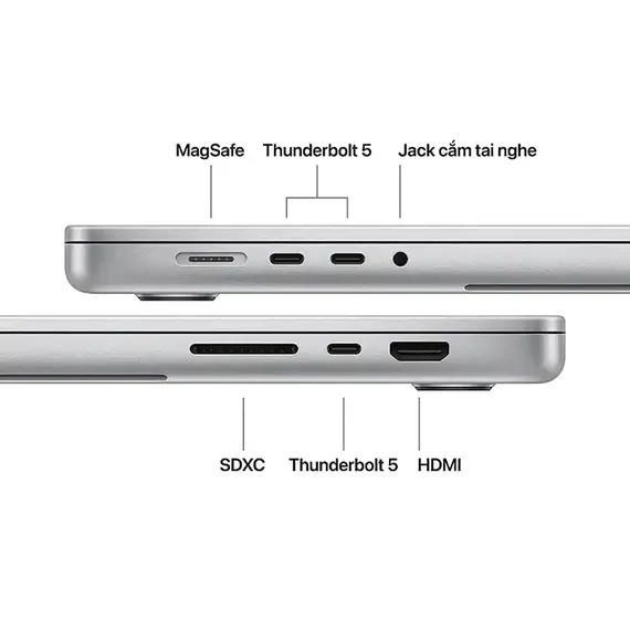 MacBook Pro (M5 Max-2026) 16 inch 18CPU/40GPU 48GB/2TB Bạc (Kính tiêu chuẩn) (New Seal), Chọn CPU/GPU: 18CPU/40GPU, Chọn bộ RAM/SSD: 48GB/2TB, Màu: Bạc, Chọn kính màn hình: Kính tiêu chuẩn, 3 image