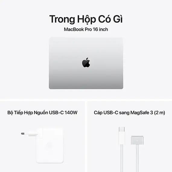 MacBook Pro (M5 Max-2026) 16 inch 18CPU/40GPU 48GB/2TB Bạc (Kính tiêu chuẩn) (New Seal), Chọn CPU/GPU: 18CPU/40GPU, Chọn bộ RAM/SSD: 48GB/2TB, Màu: Bạc, Chọn kính màn hình: Kính tiêu chuẩn, 4 image